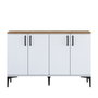 Hanah Home Gabinete Multipropósito Blanco y Nuez